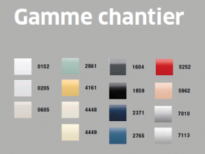 Couleurs : Gamme chantier