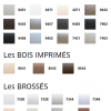 Couleurs : Structurés / Bois imprimés / Brossés