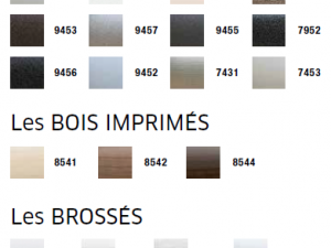 Couleurs : Structurés / Bois imprimés / Brossés